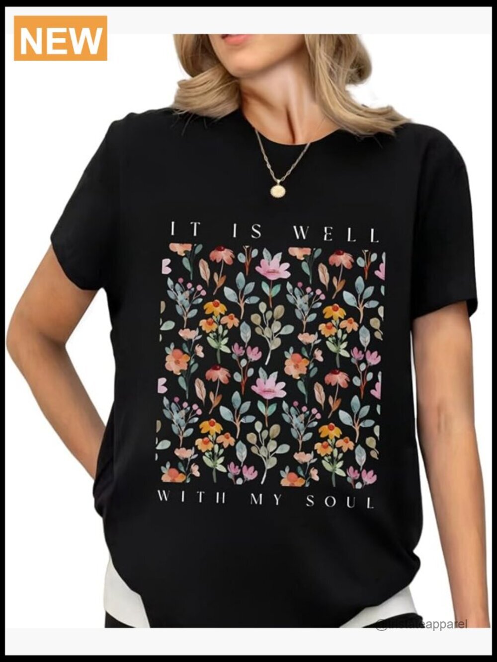 Boho Floral Wildflowers Graphic Tee Short Sleeve T-Shirt